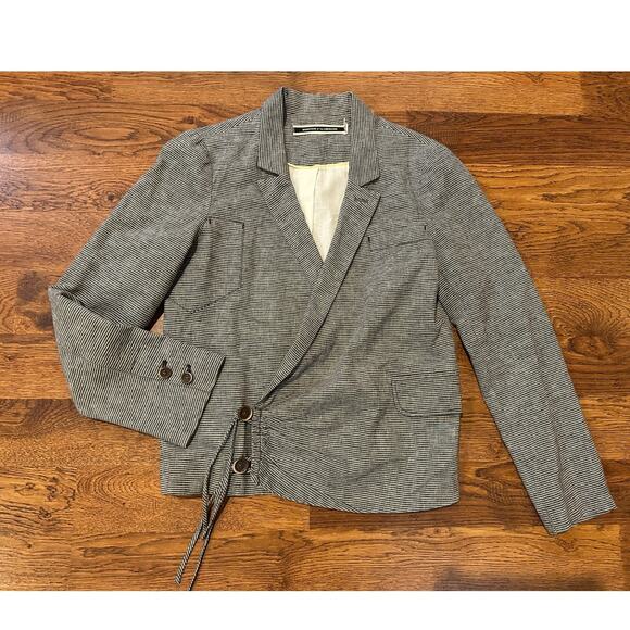 Anthropologie Daughters of the Liberation Women's Pinstriped Jacket Blue Size 8 - Picture 1 of 10